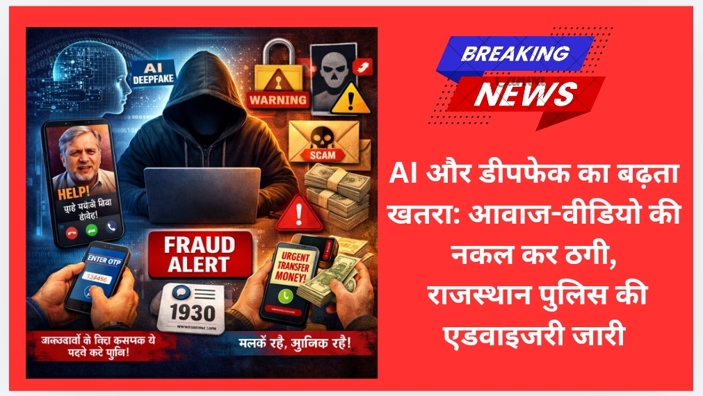 AI और डीपफेक का बढ़ता खतरा: आवाज-वीडियो की नकल कर ठगी, राजस्थान पुलिस की एडवाइजरी जारी