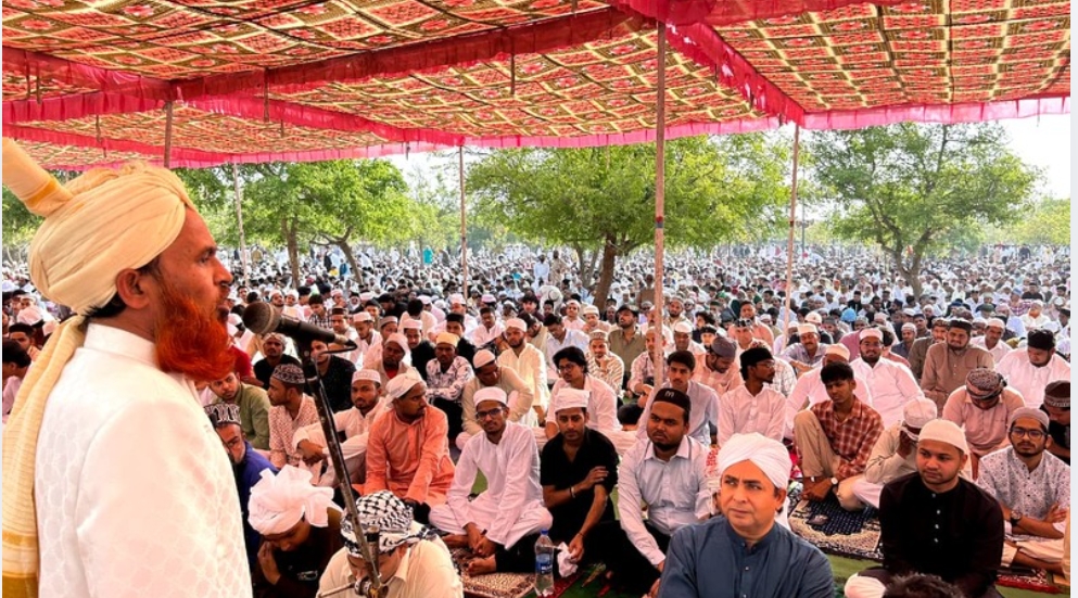 नान्ता ईदगाह मैं अकीदत के साथ अदा की गई ईद की नमाज़, मौलाना रजवी ने कहा- ‘हर हकदार को उसका हक देना ही विश्व शांति का मूलमंत्र’