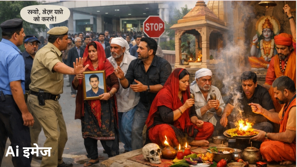 एमबीएस हॉस्पिटल में युवक की मौत के बाद तंत्र-मंत्र को लेकर हंगामा, पुलिस ने संभाला मोर्चा