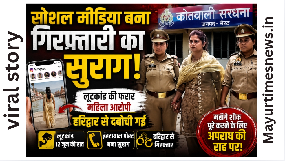 वायरल स्टोरी/ इंस्टाग्राम की रील्स बनी गिरफ्तारी की वजह: लूटकांड की फरार महिला आरोपी हरिद्वार से गिरफ्तार, सोशल मीडिया ने खोला राज