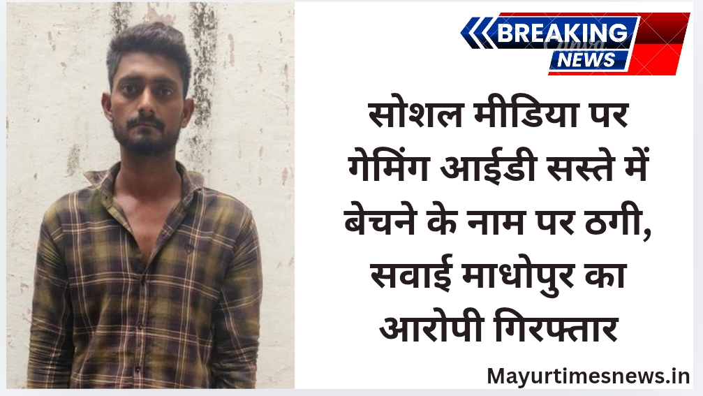 सोशल मीडिया पर गेमिंग आईडी सस्ते में बेचने के नाम पर ठगी, सवाई माधोपुर का आरोपी गिरफ्तार