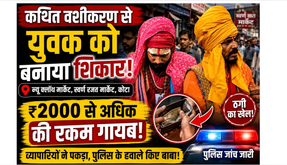 कथित वशीकरण कर युवक से ₹2,000 से अधिक की रकम ठगने का आरोप, दो संदिग्ध पुलिस हिरासत में