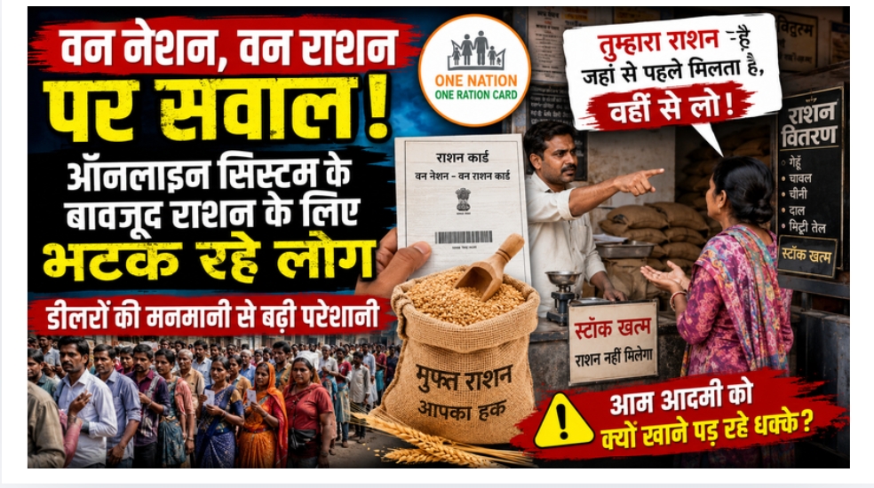 वन नेशन, वन राशन’ पर सवाल: ऑनलाइन सिस्टम के बावजूद राशन के लिए भटक रहे लोग, डीलरों की मनमानी से बढ़ी परेशानी