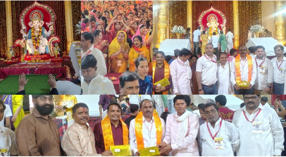 1125 दीपों से हुई श्री गणेश जी की महाआरती, 56 भोग से सजा बप्पा का दरबार