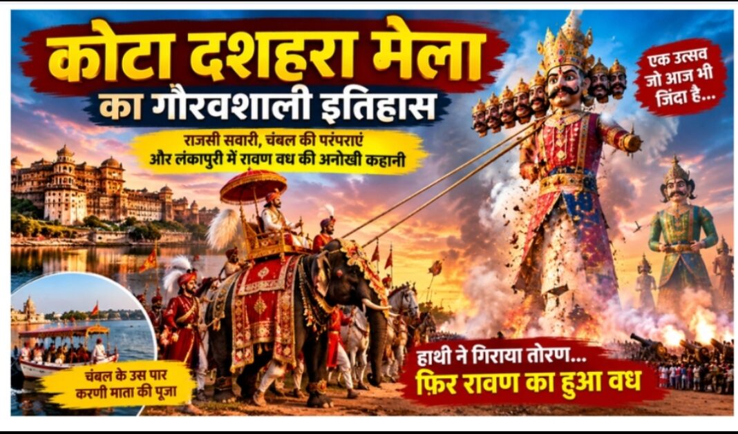 कोटा दशहरा मेले का गौरवशाली इतिहास: राजशाही सवारी, चंबल की परंपराएं और लंकापुरी में रावण वध की अनूठी कहानी