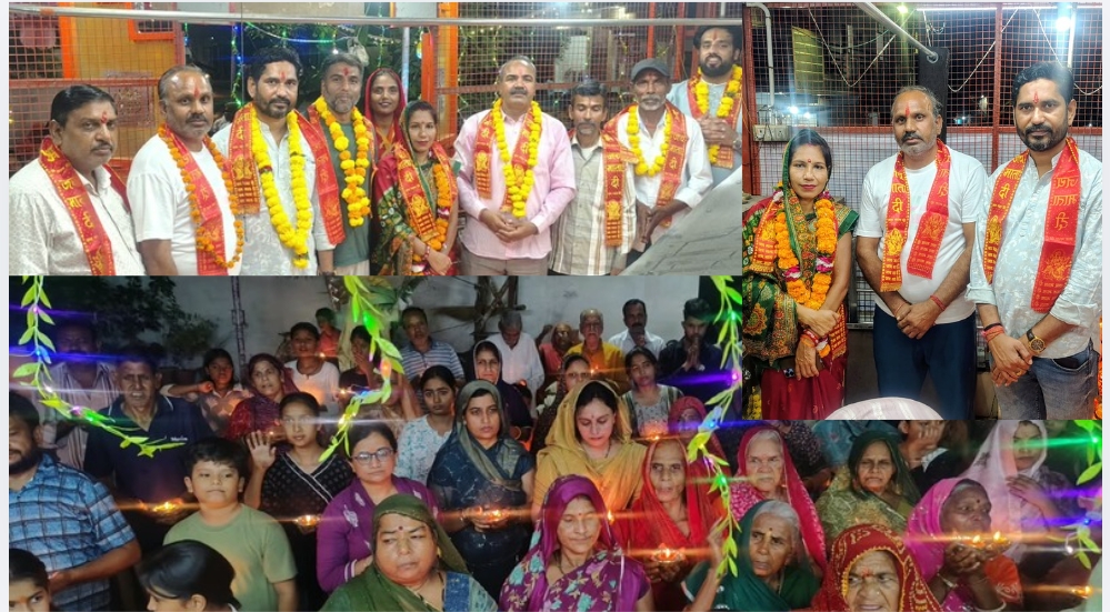 अष्टमी पर जय बिजासन माता मंदिर में दीपों से हुई महाआरती, श्रद्धालुओं ने की माता रानी की आराधना