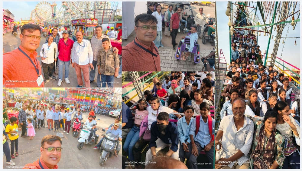 अखिल भारतीय आदर्श दिव्यांग सेवा समिति के सदस्यों ने मेला दशहरा में उठाया जमकर आनंद